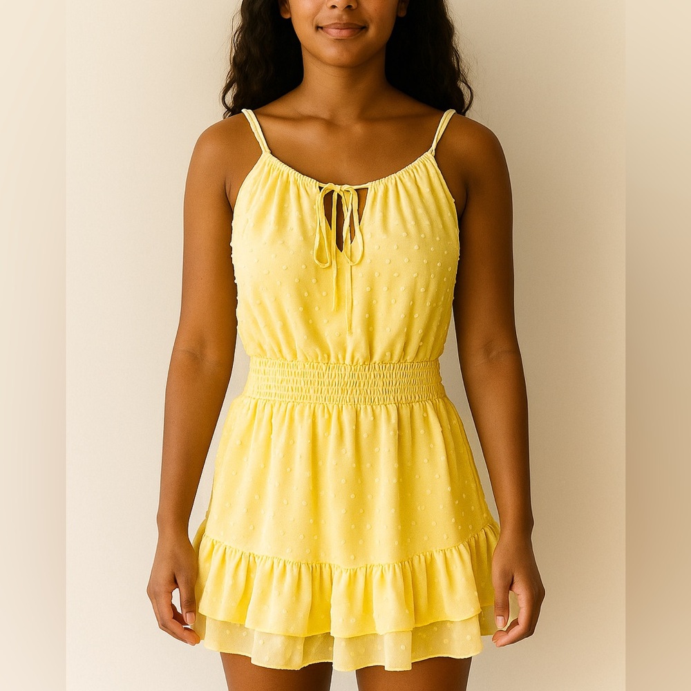 Altar’d State Yellow Sleeveless Dress